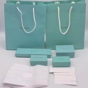Tiffany & Co. 11 Pieces Tiffany’s Bags, Boxes T&Co Cards & Tissue Paper